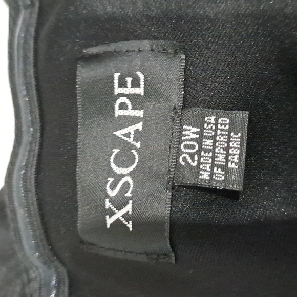 Xscape Women's Plus Size Knee Length Off The Shoulder Scuba Crepe Dress - Picture 10 of 16